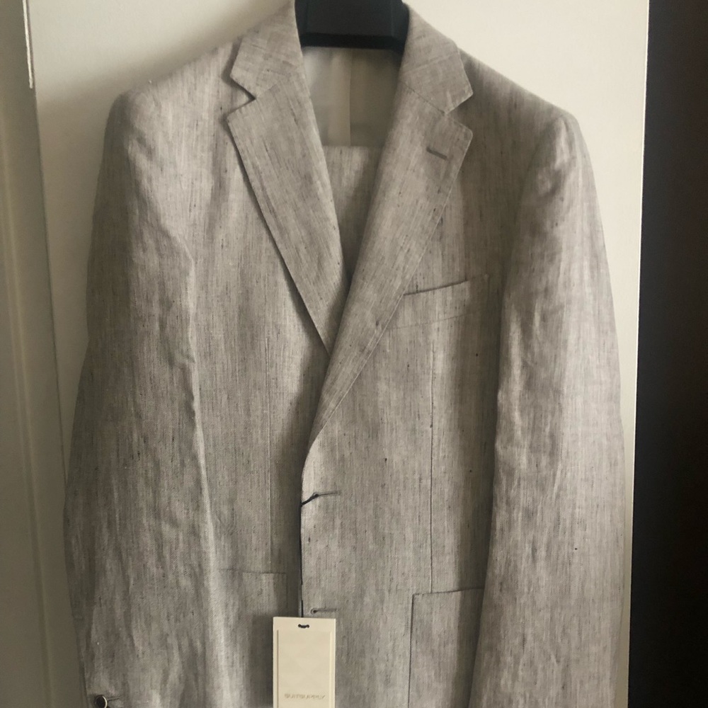 Beautiful linen Suit Supply suit.